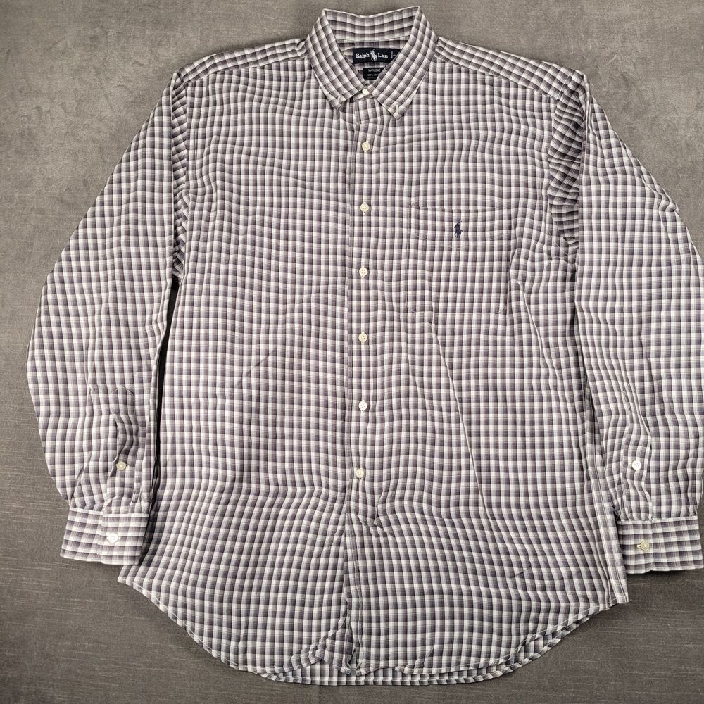 Ralph Lauren Marlowe‎ Plaid Button Down Shirt Cotton Classic Checkered Pattern